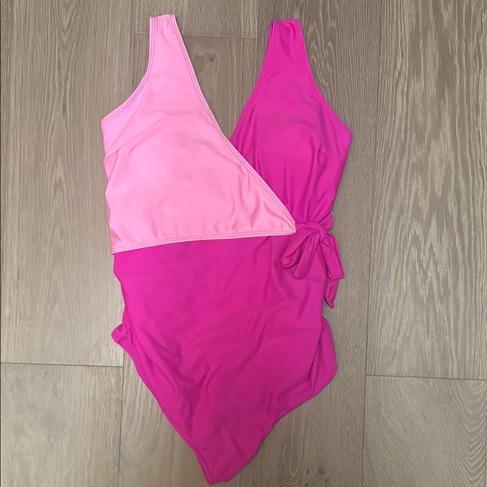 Pink and Fuchsia One-Piece Swimsuit